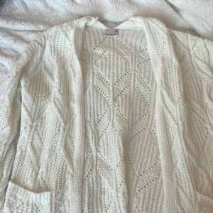 white cardigan from kohls